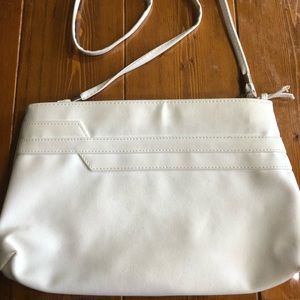 White Shoulder Strap/Clutch